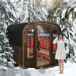 SAUNA OGRODOWA KOMBO FIŃSKA - INFRARED BECZKA VANTA 4-6 OSOBOWA 200x200 CM