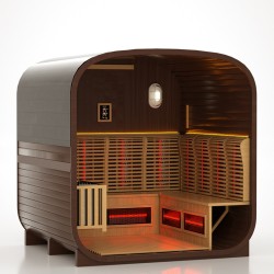 SAUNA OGRODOWA KOMBO FIŃSKA - INFRARED BECZKA VANTA 4-6 OSOBOWA 200x200 CM