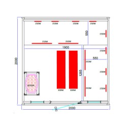 SAUNA OGRODOWA KOMBO FIŃSKA - INFRARED BECZKA VANTA 4-6 OSOBOWA 200x200 CM