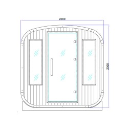 SAUNA OGRODOWA KOMBO FIŃSKA - INFRARED BECZKA VANTA 4-6 OSOBOWA 200x200 CM