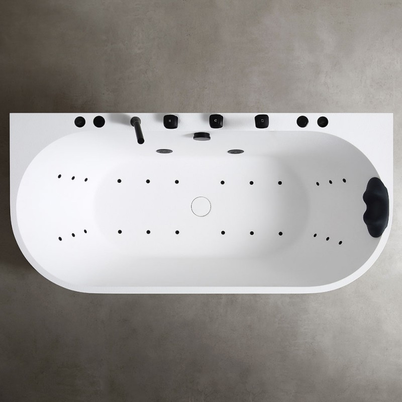 MUE-005GBW Wanna wolnostojąca przyścienna SPA z hydromasażem 170X85X65CM MUE-005GBW Wanna wolnostojąca przyścienna SPA z hydromasażem 170X85X65CM