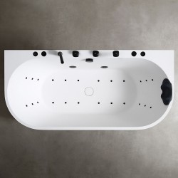 MUE-005BW Wanna wolnostojąca przyścienna SPA z hydromasażem 170X85X65CM