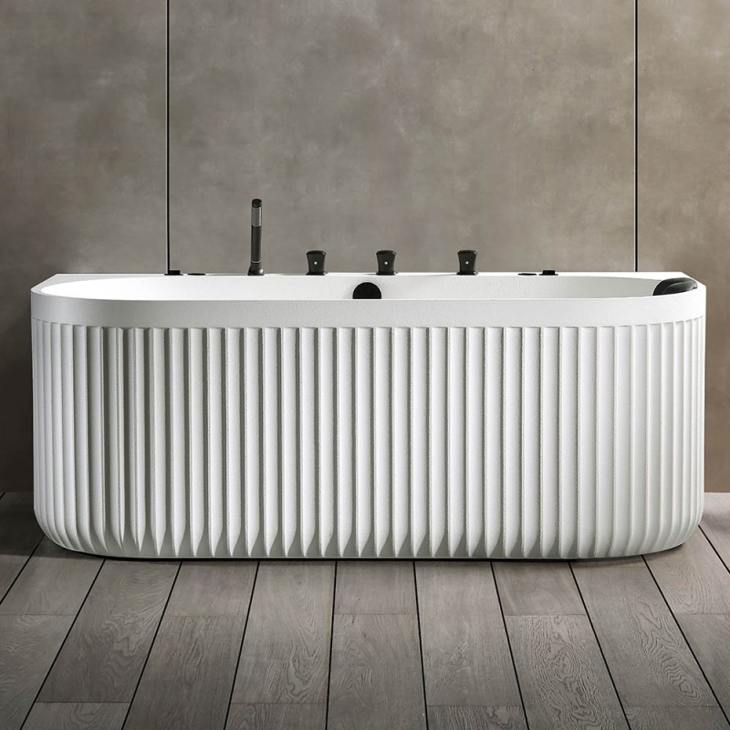 MUE-005W Wanna wolnostojąca przyścienna SPA z hydromasażem 170X85X65CM MUE-005W Wanna wolnostojąca przyścienna SPA z hydromasażem 170X85X65CM