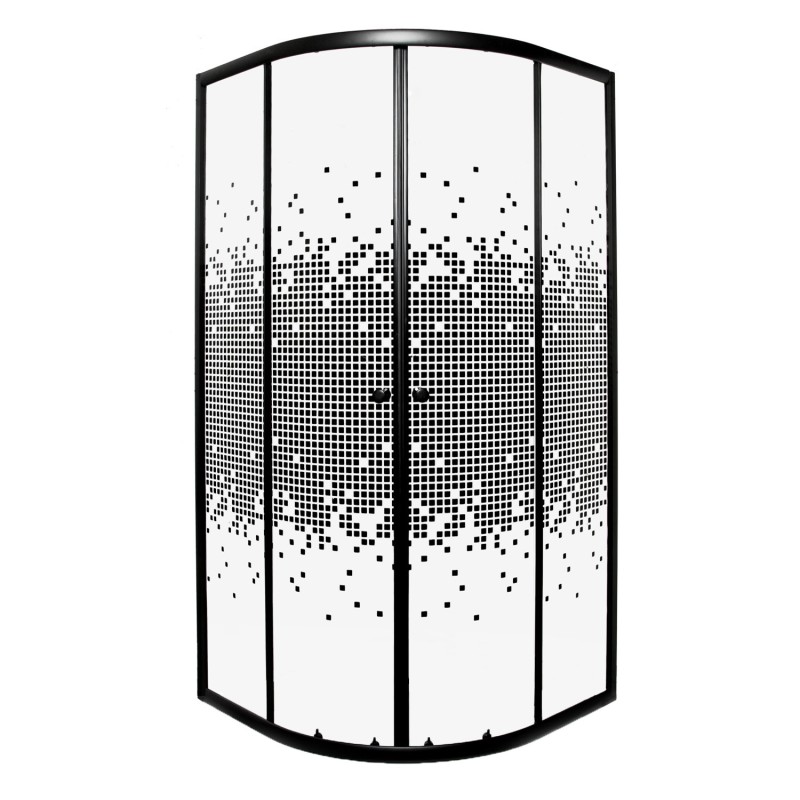 Kabina prysznicowa Czarna Pixel 80 (bez brodzika) Kabina prysznicowa Czarna Pixel 80 (bez brodzika)