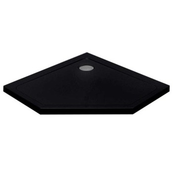 Brodzik pięciokątny 90x90 ST07B black czarny syfon 5cm płytki niski diamond uszkodzony4
