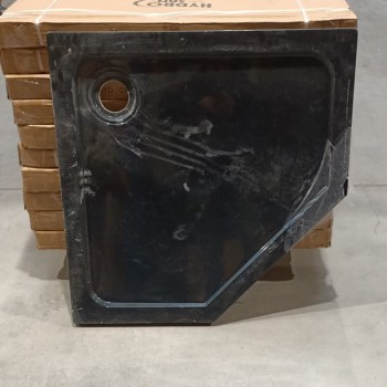 Brodzik pięciokątny 90x90 ST07B black czarny syfon 5cm płytki niski diamond uszkodzony4