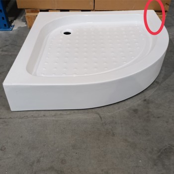 Brodzik półokrągły 80x80 SXL01A white biały syfon 15cm głęboki wysoki uszkodzony