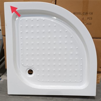 Brodzik półokrągły 80x80 SXL01A white biały syfon 15cm głęboki wysoki uszkodzony