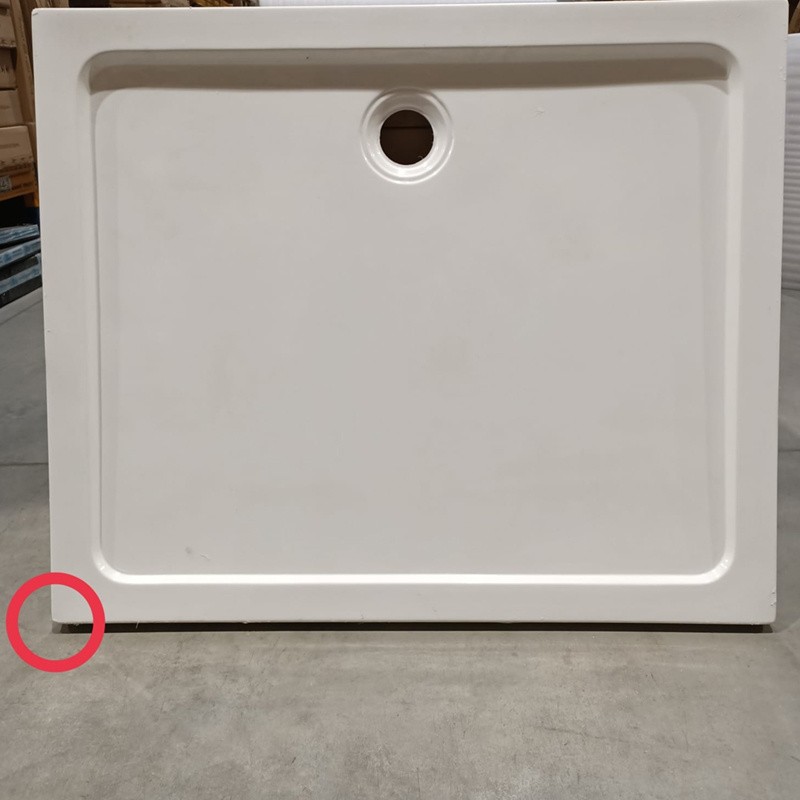 Brodzik prostokątny 120x100 ST06C white biały syfon 5cm slim uszkodzony Brodzik prostokątny 120x100 ST06C white biały syfon 5cm slim uszkodzony