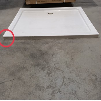 Brodzik prostokątny 120x100 ST06C white biały syfon 5cm slim uszkodzony