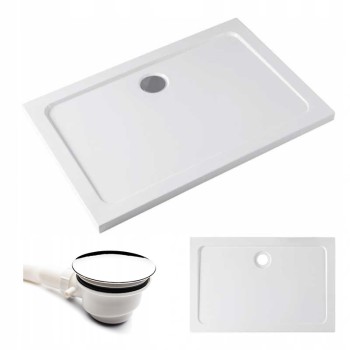 Brodzik prostokątny 120x100 ST06C white biały syfon 5cm slim uszkodzony