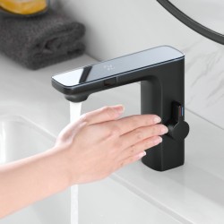 BATERIA ŁAZIENKOWA BEZDOTYKOWA F14-BL CZARNA LCD
