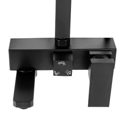 BATERIA PRYSZNICOWA ŁAZIENKOWA Z DESZCZOWNICĄ F170B CZARNA