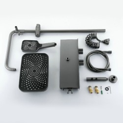 BATERIA PRYSZNICOWA NATYNKOWA F10-GR SZARA LCD