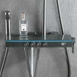 BATERIA PRYSZNICOWA NATYNKOWA F19-GR SZARA LCD