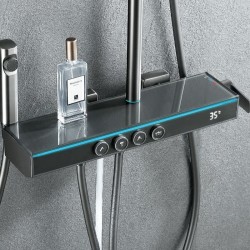 BATERIA PRYSZNICOWA NATYNKOWA F19-GR SZARA LCD