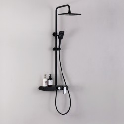 BATERIA PRYSZNICOWA NATYNKOWA F700B CZARNA LCD