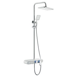 BATERIA PRYSZNICOWA NATYNKOWA F700W BIAŁA LCD