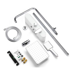 BATERIA PRYSZNICOWA NATYNKOWA F700W BIAŁA LCD
