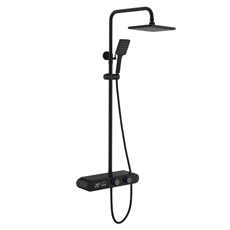 BATERIA PRYSZNICOWA NATYNKOWA T702-BL CZARNA LCD BATERIA PRYSZNICOWA NATYNKOWA T702-BL CZARNA LCD