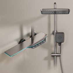 BATERIA PRYSZNICOWA NATYNKOWA T708-GR SZARA LCD