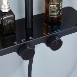 BATERIA PRYSZNICOWA Z DESZCZOWNICĄ F13-BL CZARNA