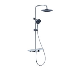 BATERIA PRYSZNICOWA Z DESZCZOWNICĄ F13A CHROM