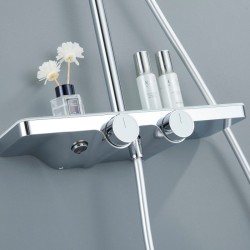 BATERIA PRYSZNICOWA Z DESZCZOWNICĄ F13A CHROM