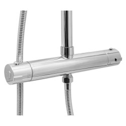 BATERIA PRYSZNICOWA Z TERMOSTATEM I DESZCZOWNICĄ T151A CHROM