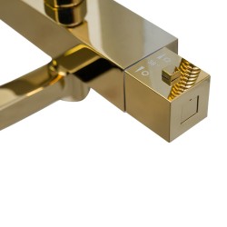 BATERIA PRYSZNICOWA Z TERMOSTATEM I DESZCZOWNICĄ T154C ZŁOTA