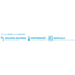 BATERIA PRYSZNICOWA Z TERMOSTATEM T201B CZARNY