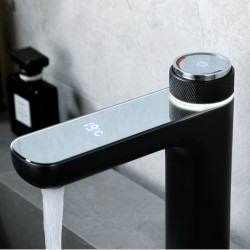 BATERIA UMYWALKOWA ŁAZIENKOWA F06-BL-A CZARNA LCD