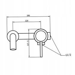 BATERIA UMYWALKOWA PODTYNKOWA F06K CZARNA