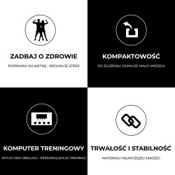 BIEŻNIA ELEKTRYCZNA TRENINGOWA DOMOWA + PILOT VELO