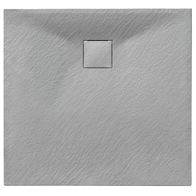 BRODZIK PRYSZNICOWY KAMIENNY KWADRATOWY SLIM RIKO SZARY 80x80 CM BRODZIK PRYSZNICOWY KAMIENNY KWADRATOWY SLIM RIKO SZARY 80x80 CM