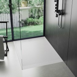 BRODZIK PRYSZNICOWY KAMIENNY PROSTOKĄTNY SLIM DEKO BIAŁY 100x80 CM