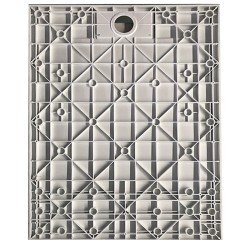 BRODZIK PRYSZNICOWY KAMIENNY PROSTOKĄTNY SLIM DEKO BIAŁY 100x80 CM