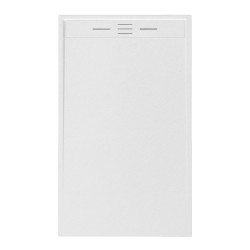 BRODZIK PRYSZNICOWY KAMIENNY PROSTOKĄTNY SLIM DEKO BIAŁY 100x90 CM