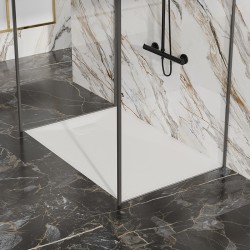 BRODZIK PRYSZNICOWY KAMIENNY PROSTOKĄTNY SLIM JUKO BIAŁY 130x90 CM
