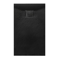 BRODZIK PRYSZNICOWY KAMIENNY PROSTOKĄTNY SLIM JUKO CZARNY 130x80 CM