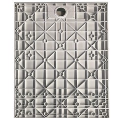 BRODZIK PRYSZNICOWY KAMIENNY PROSTOKĄTNY SLIM JUKO CZARNY 90x80 CM