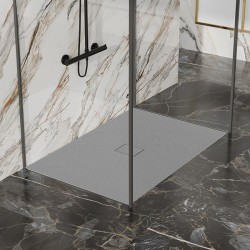 BRODZIK PRYSZNICOWY KAMIENNY PROSTOKĄTNY SLIM JUKO SZARY 120x100 CM