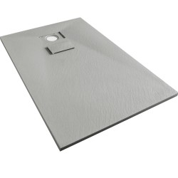 BRODZIK PRYSZNICOWY KAMIENNY PROSTOKĄTNY SLIM JUKO SZARY 90x80 CM