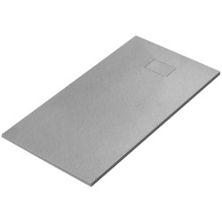 BRODZIK PRYSZNICOWY KAMIENNY PROSTOKĄTNY SLIM JUKO SZARY 90x80 CM