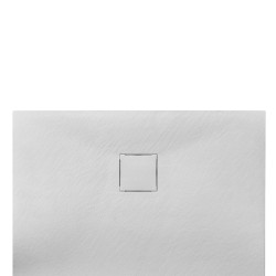 BRODZIK PRYSZNICOWY KAMIENNY PROSTOKĄTNY SLIM RIKO BIAŁY 100x80 CM