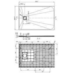 BRODZIK PRYSZNICOWY KAMIENNY PROSTOKĄTNY SLIM RIKO BIAŁY 120x80 CM