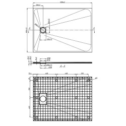 BRODZIK PRYSZNICOWY KAMIENNY PROSTOKĄTNY SLIM RIKO BIAŁY 120x90 CM