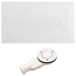BRODZIK PRYSZNICOWY KAMIENNY PROSTOKĄTNY SLIM RIKO BIAŁY 150x80 CM