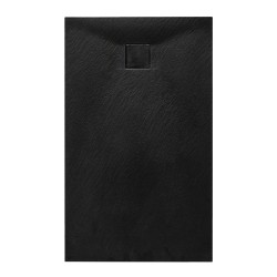BRODZIK PRYSZNICOWY KAMIENNY PROSTOKĄTNY SLIM RIKO CZARNY 140x80 CM