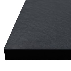 BRODZIK PRYSZNICOWY KAMIENNY PROSTOKĄTNY SLIM RIKO CZARNY 140x80 CM